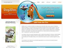 Tablet Screenshot of dog2doc.com